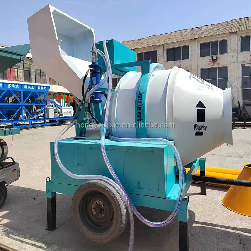 Дизельный Мини Портативный цементный смеситель самозагружается 500L 750L 350L Бетономешалка цена