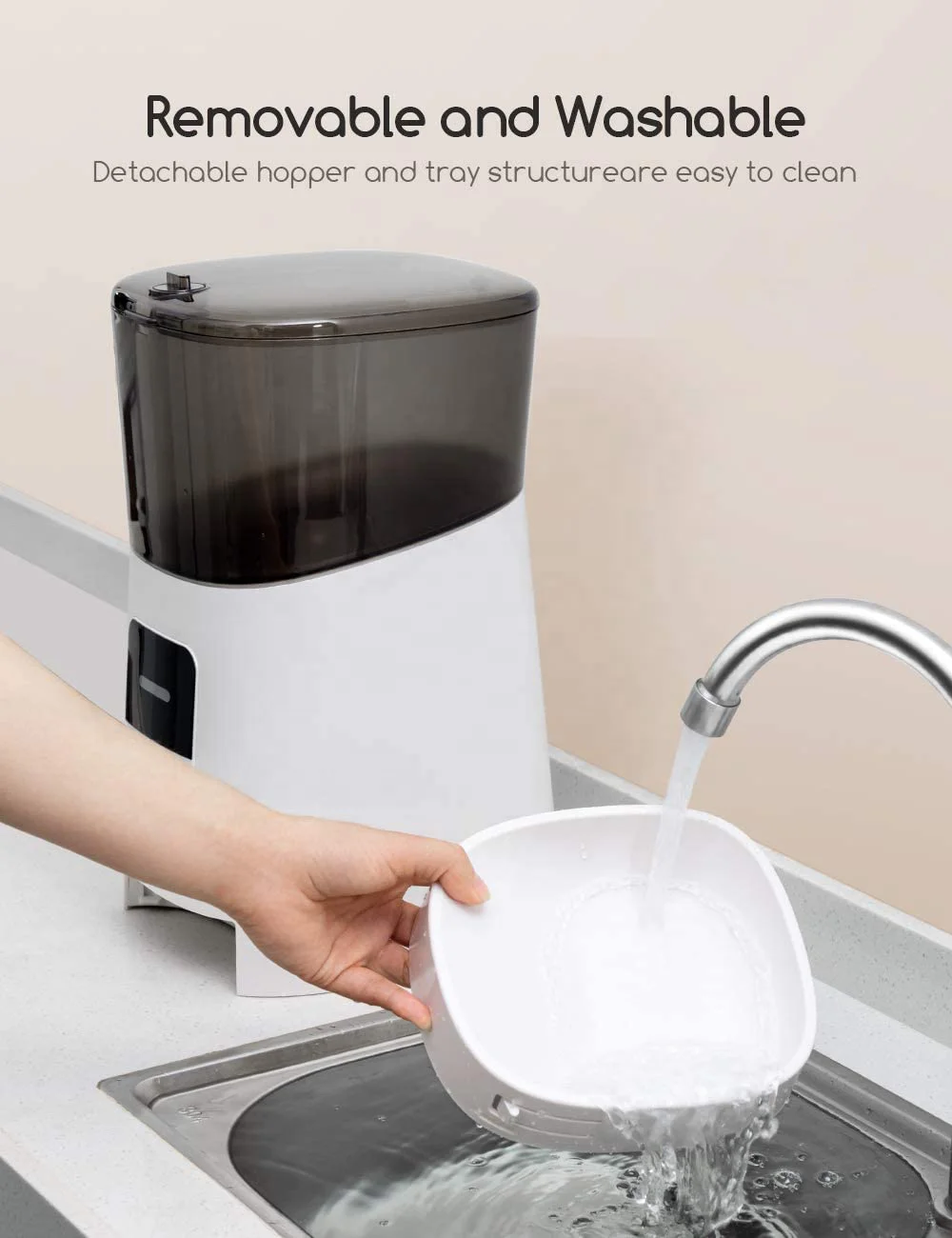 Wholesales 6L Dog Cat Smart Pet Feeder Wifi Alexa Tuya Smart Mobile Phone App Remote Control Microchip Automatic Pets Feeder