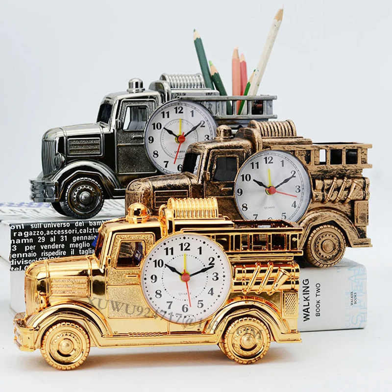 New Truck  Model Alarm Clock  Desk Decorative Alarm Clock Plastic Fumeus Missile Hand Gun Table Alarm Clock