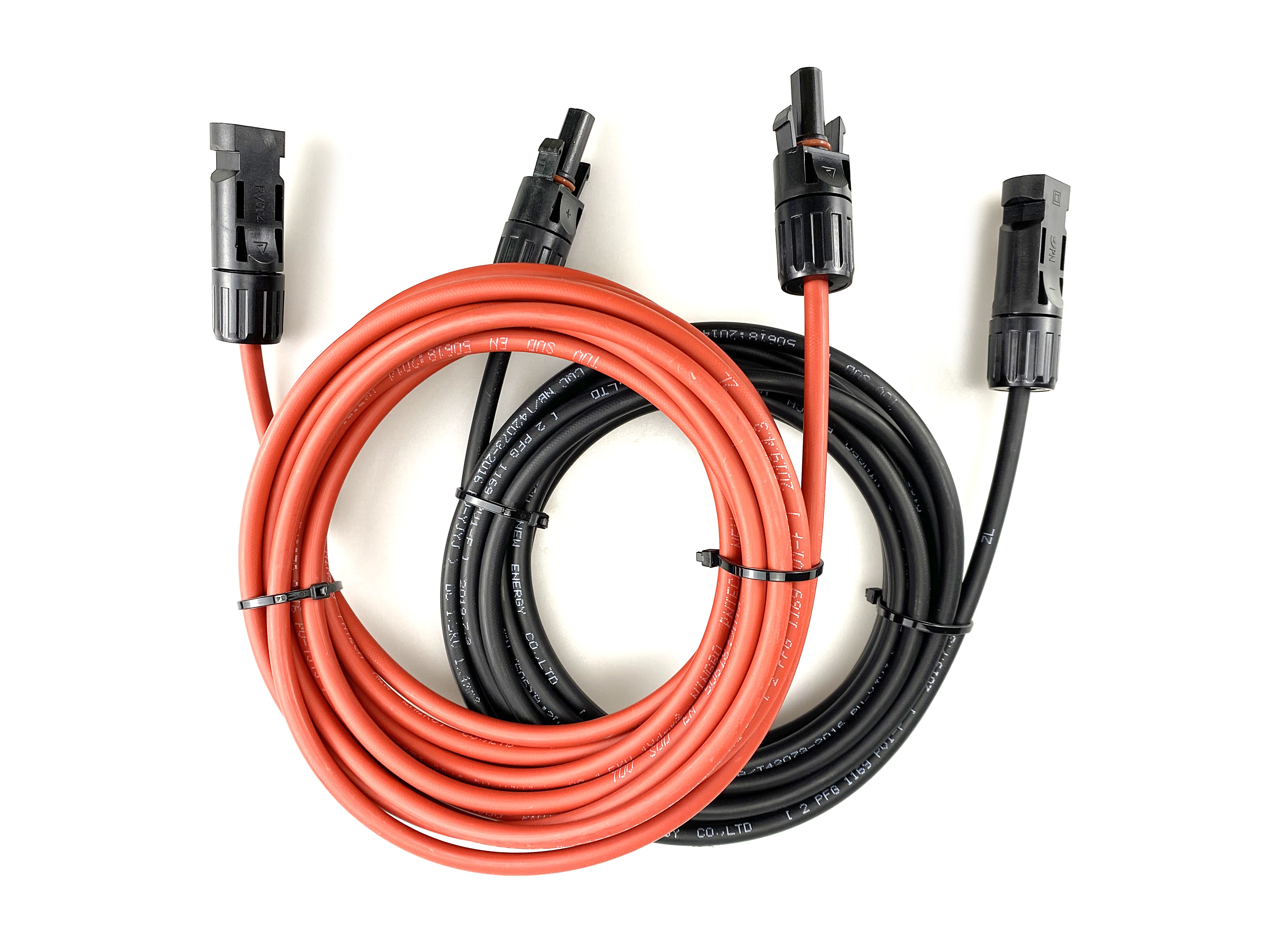 CE TUV solar panel power system PV 4.0mm2 2m DC1000 double ended solar extension cable DC-DC