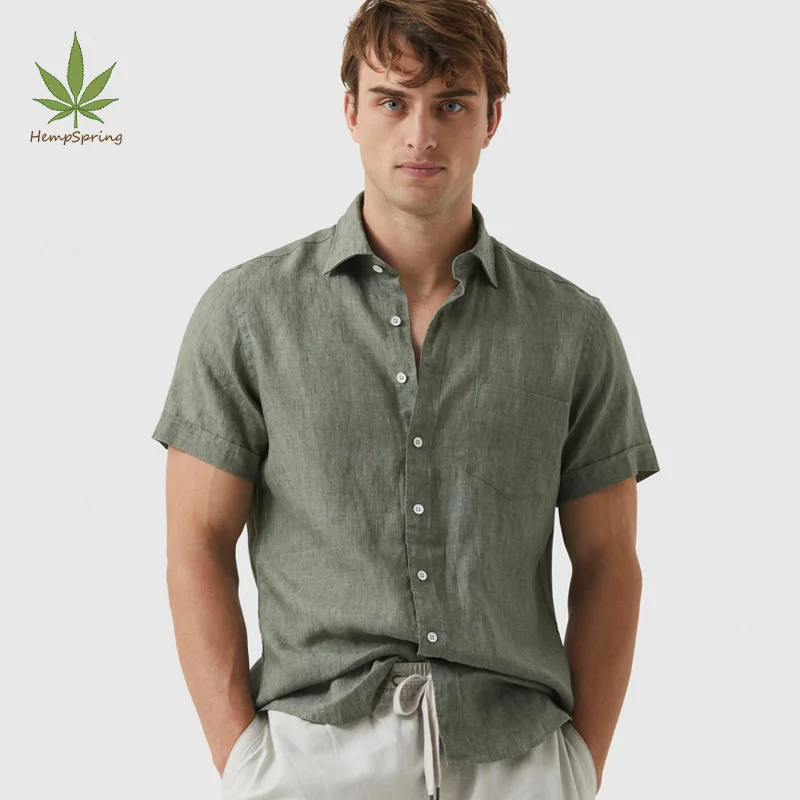 men linen clothes men linen shirt sports fit shirt eco friendly camisas linen men shirts short sleeve casual camisas