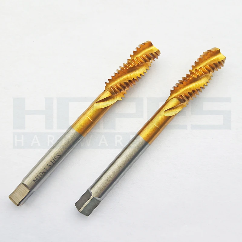 HSS6542 оловянные спиральные резьбовые метчики M2 M2.5 M3 M3.5 M4 M5 M6 M8 M10 M12 M14 M16 M18 M20 M22 M24 грубой тонкий винтовой шаг
