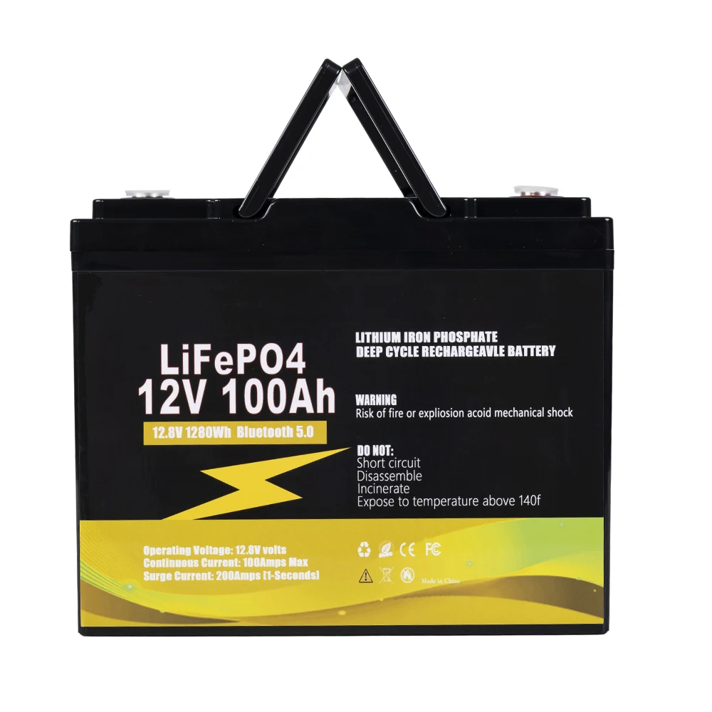 rechargeable lifepo4 12v lithium-ion battery  BMS built-in long life lifepo4 12v 100ah deep cycle  lifepo4 battery pack