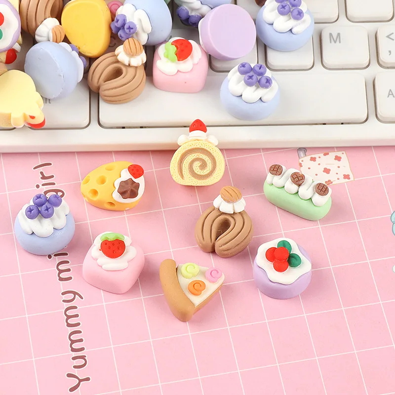 Cartoon Miniature Food Toys Wholesale DIY Cream Glue Resin Charms DIY Handmade New Resin Material