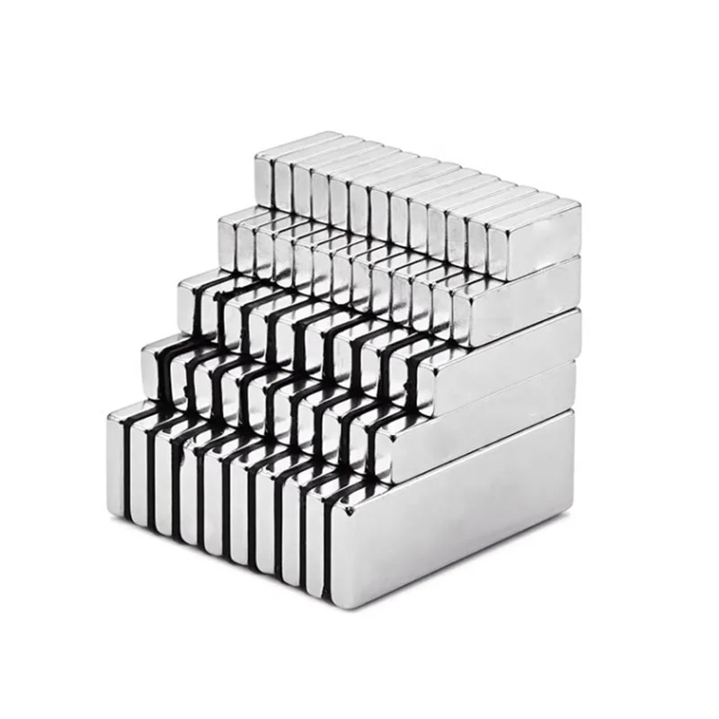 Custom size Block NICUNI/Black Epoxy Coating Neodymium Magnet Square N52 NdFeb Magnet with adhesive for Tool Storage