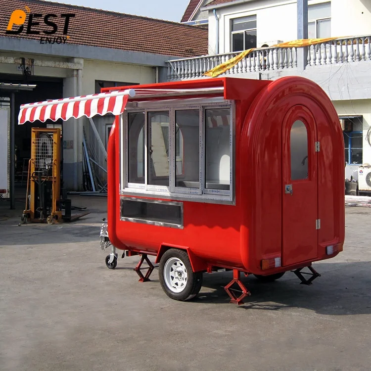Custom small rolled ice cream kiosk concession bar fast food trailers trucks