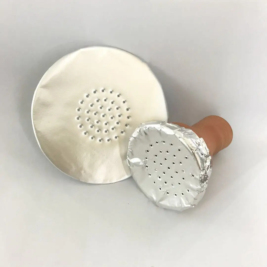 Hookah Accessories Disposable Round Shape 25mic To 45mic Thick Hookah Foil Paper For Shisha Usage