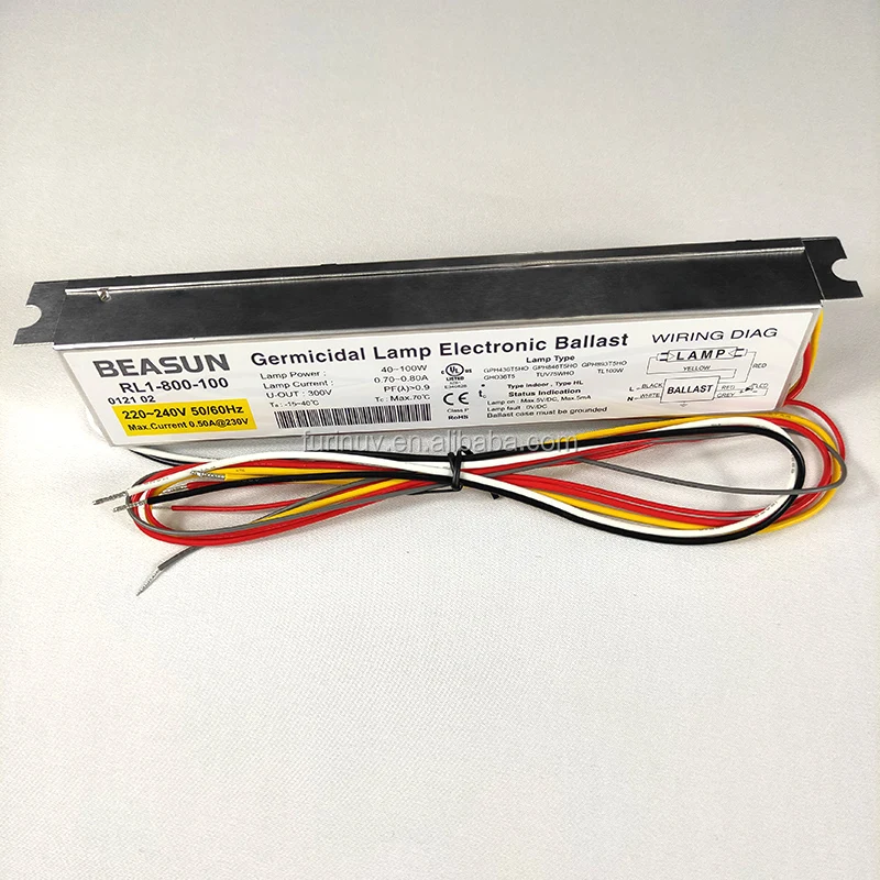 BEASUN Hot Sale Instant Start Electronic Ballast For 220-240V UV Lamp Power 40-100W