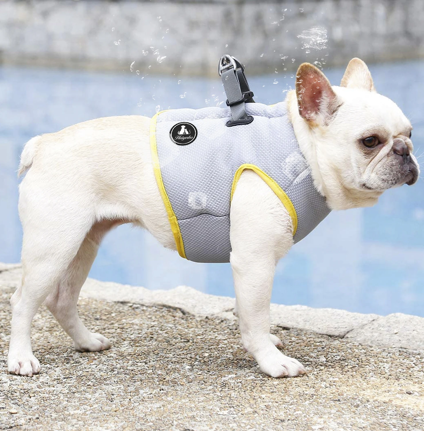 Cooling Coat Outdoor Reflective Anti-Heat Summer Blue Jacket Clothes For Medium And Large Chest Handle Anny X Dog Harness