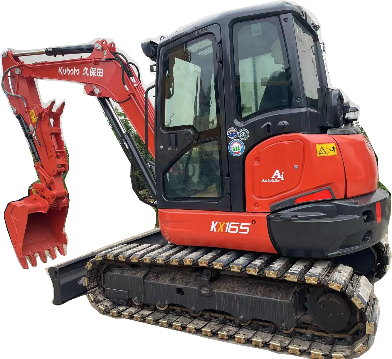 CE Certificate Used Kubota KX163 KX165 3 ton 5 ton Small Excavator Used Kubota Crawler Digger with Rubber Track