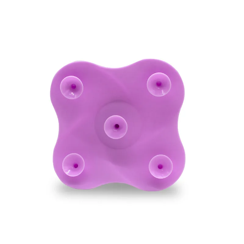 Four Leaf Clover Shape 5 Suction Cups Design Food Grade Silicone Makeup Brush Cleaner Pad Make Up Washing Brush Gel Cleaning Mat