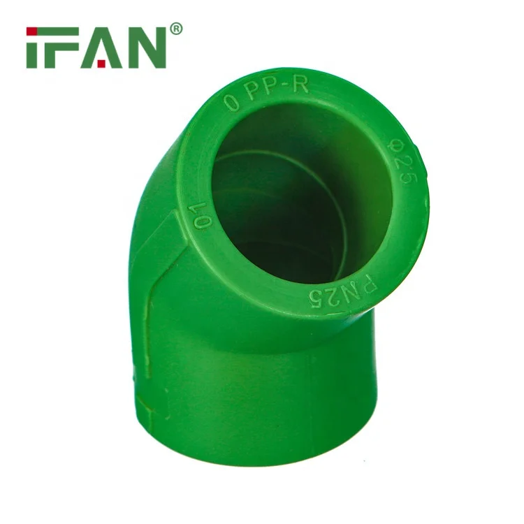 IFAN Customization 20-110mm Green Color PPR Tube Fitting PN25 Elbow PPR Pipe Fittings