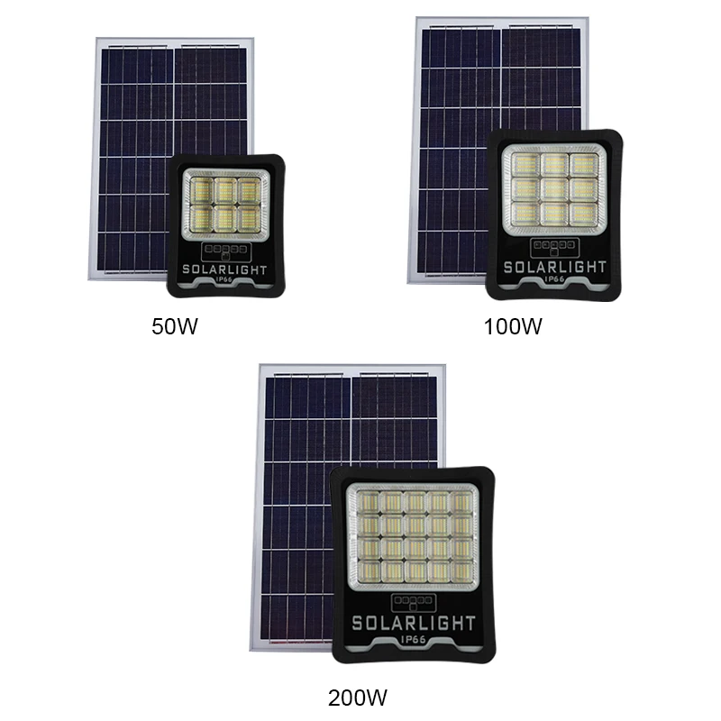 High quality chips solar panel waterproof ip66 25 40 60 100 watt led solar flood light