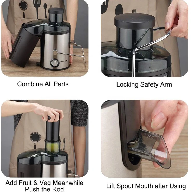 500W 2 speed  power juicer extractor  304 Stainless Steel Power orange Juicer extractor machine