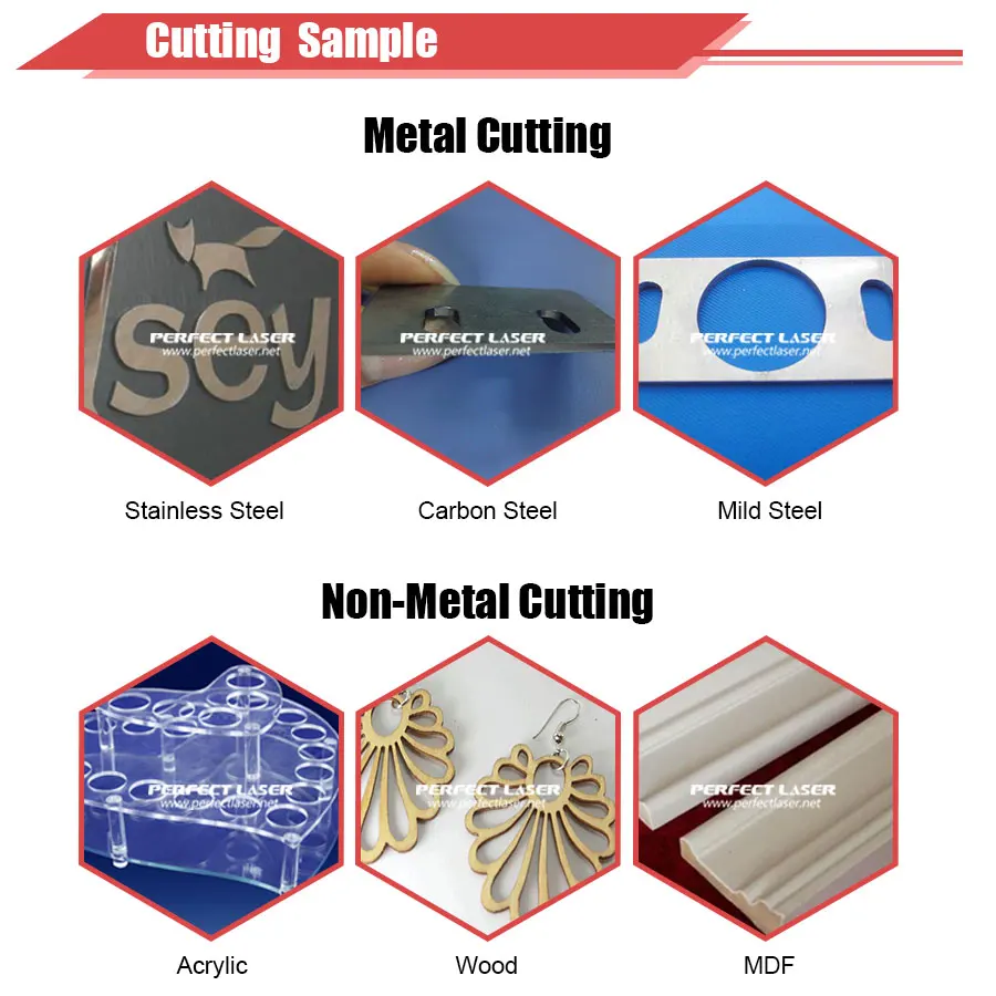 Perfect Laser - 1300x900mm 300W Co2 Laser Cutting Machine for Metal Steel Iron Wood Acrylic