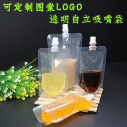 wholesale transparent spout bag plastic Drink pouches with suction nozzle