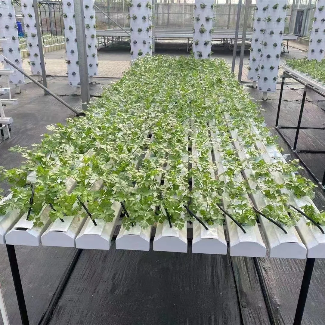 Customized sizes hydroponic tube square PVC pipe hydroponic channel pipes for plant growing NFT system