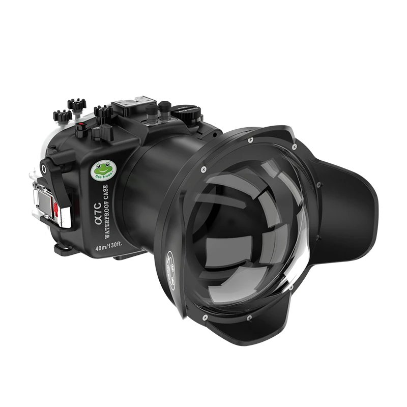 SeaFrogs IPX8 Professional Waterproof Camera Housing for Sony A7C 40m/130ft Diving Case With Dome Port 16-35mm