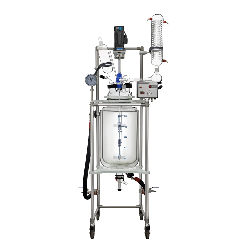 
West Tune WT-R 50L Single Layer Lab glass reactor 50 liter jacketed for Extraction 