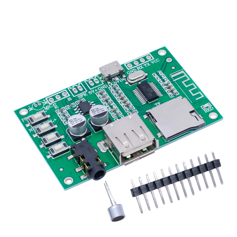 Bt201 Dual Mode 5.0 BT Lossless Audio Power Amplifier Board Module Tf Card U Disk Ble Spp Serial Port Transparent Trans