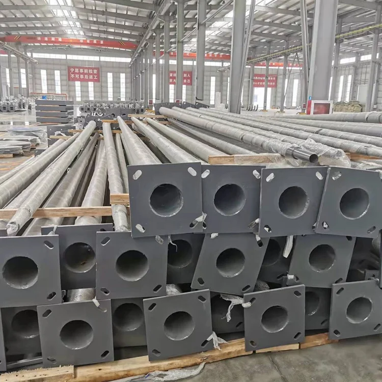 Chinese factory wholesale customized Q235 traffic light pole and outdoor signage display pole high pole lights