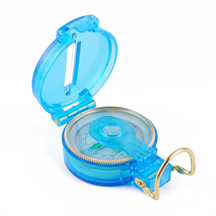 Boshile Blue Life Waterproof Compass 360 Dial ABS Case Customizable Size Portable Outdoor Guide Kids-for Tourism Hiking Climbing