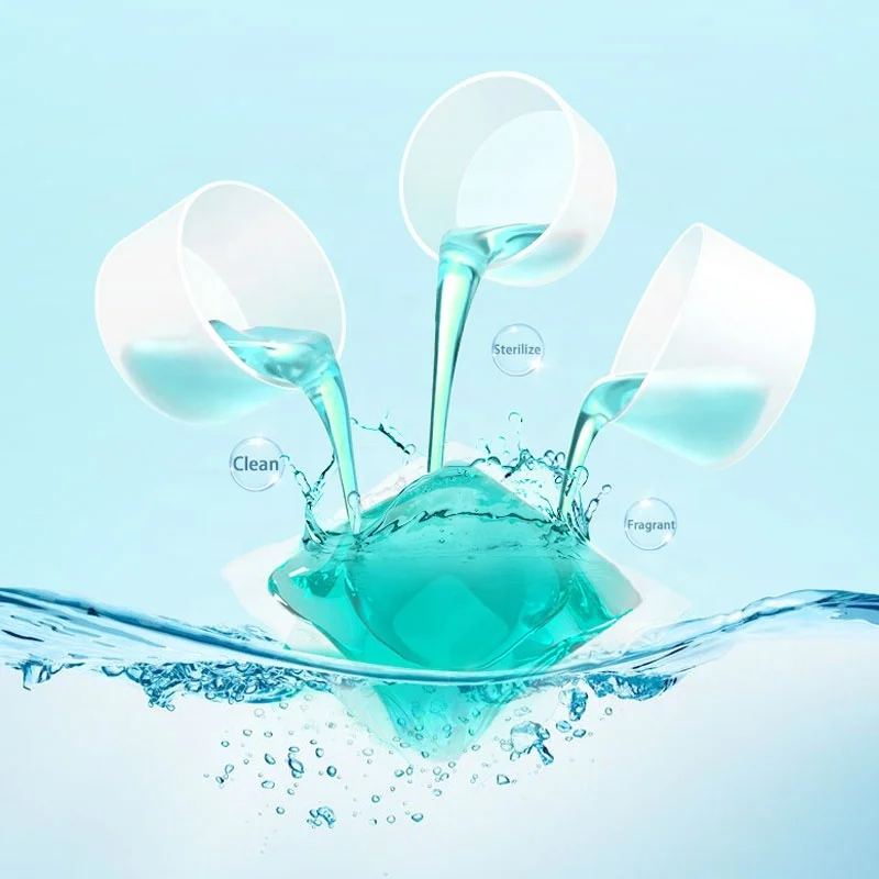 Factory Custom 3-in-1 Hand/Machine Wash Laundry Gel Beads Powerful Cleaning Liquid Detergent Pods