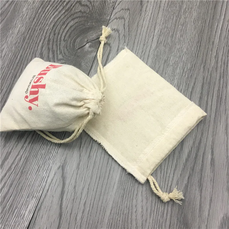 Изготовленный На Заказ муслиновый Хлопковый мешок для мыла на шнурке