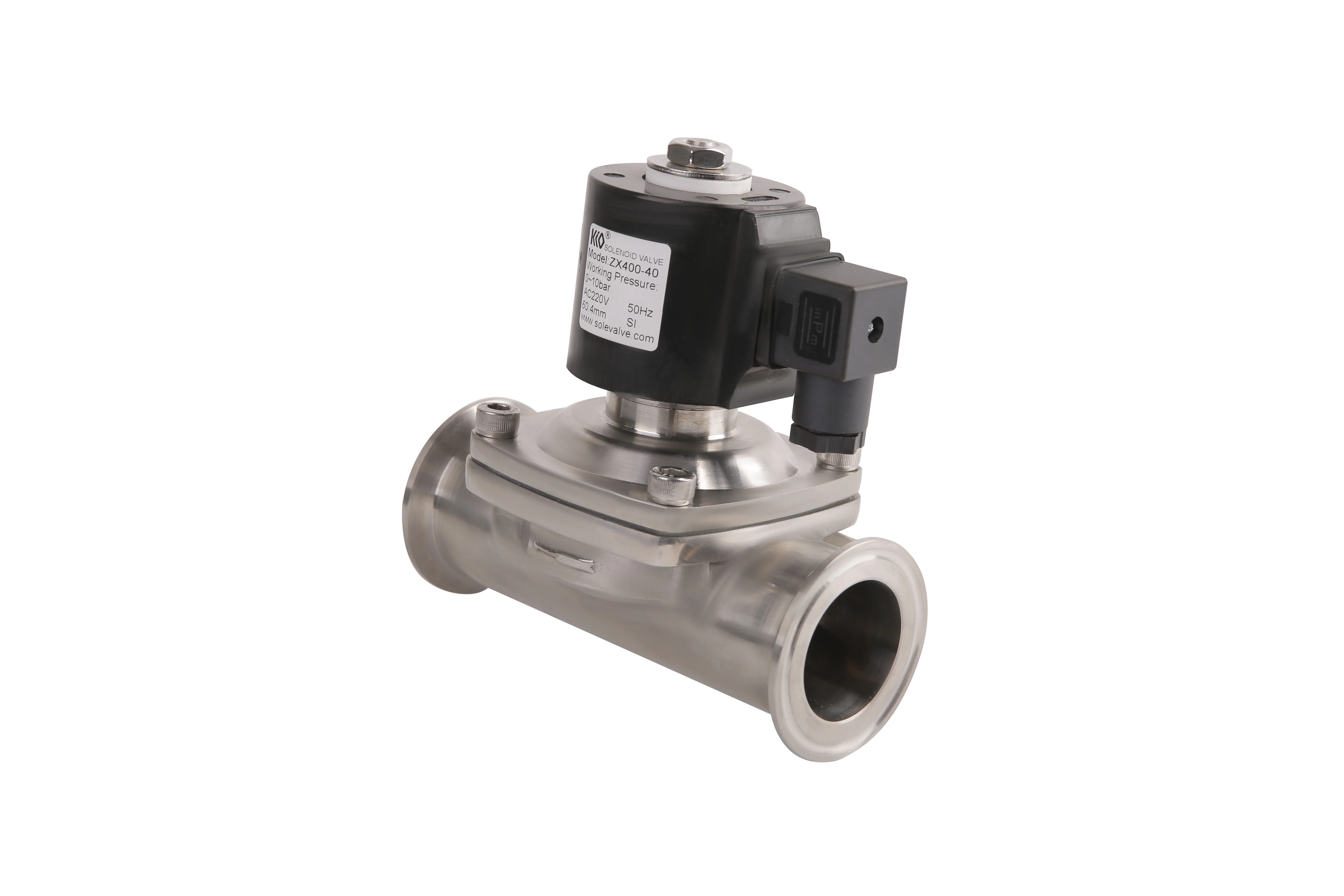 KIO solenoid valve normally open sanitary food grade clamp type SS304 solenoid valve