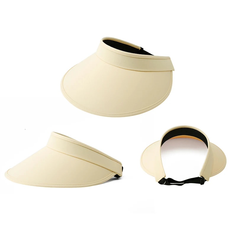 Fashion Breathable Women Girls Sun Visor Hats Women Large Brim Summer UV Protection Beach Cap Visor Caps