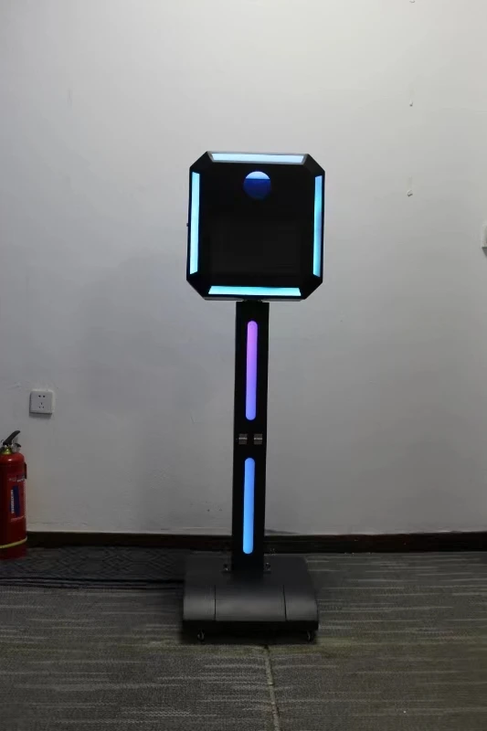 Новый продукт 12 1 дюймов вращающееся волшебное зеркало фотобудка робот Roamer RGB огни 360 для вечеринки