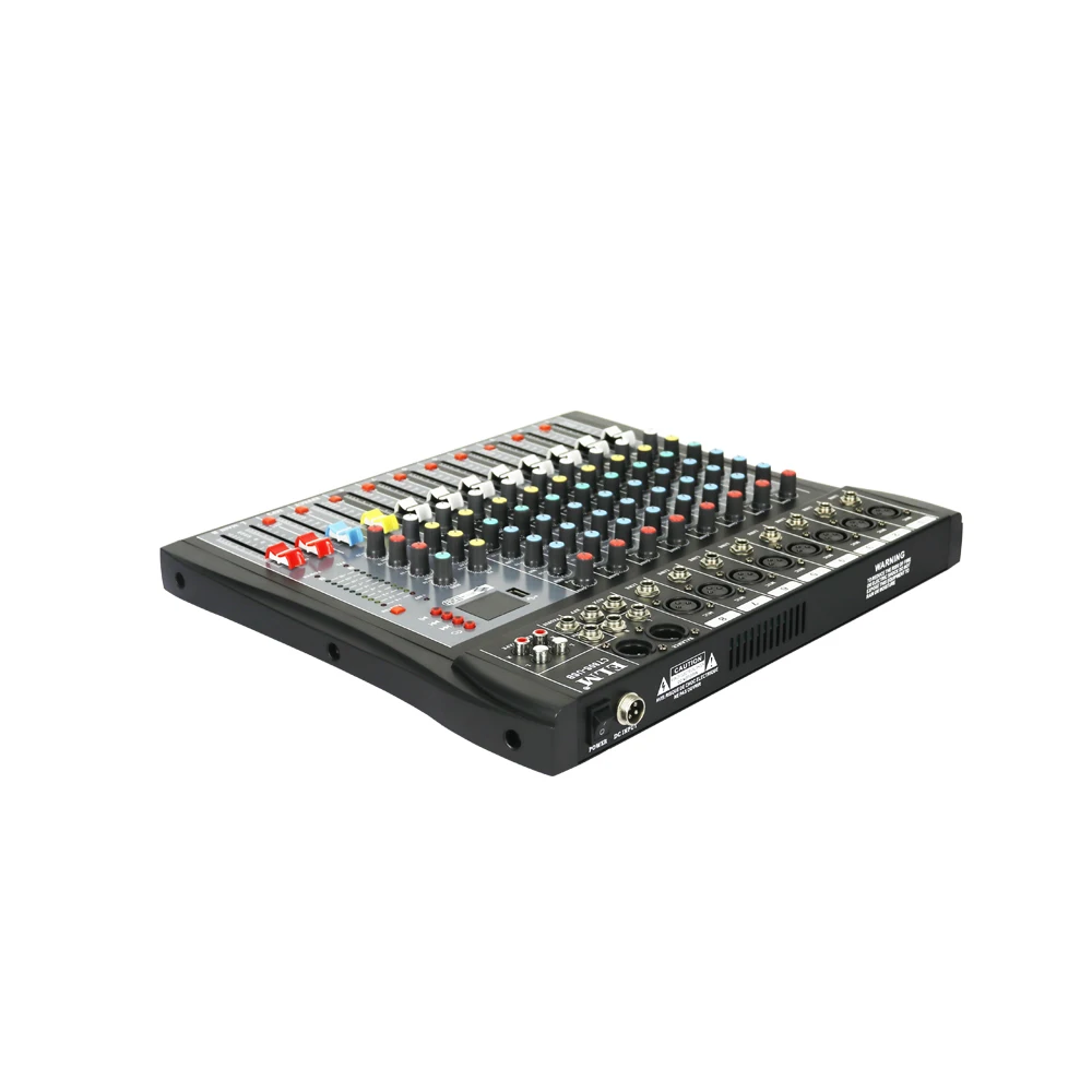 8 channels effect sound mixer dj console professional usb audio mixer home music karaoke KTV