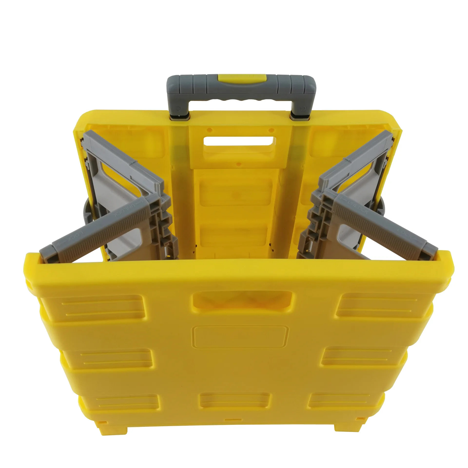 Cheap price grocery cart supermarket rolling Hand Folding Trolley Mini Shopping Trolley Plastic Cart