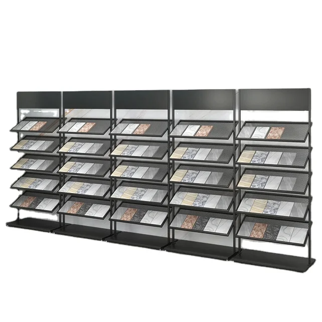 Custom Tiles Display Stand Rack Showroom Sample Marble Granite Pull Push Tiles Display Rack