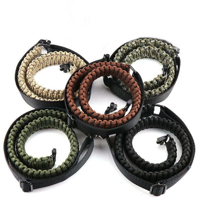 Gun Sling Paracord Multifunctional Adjustable Strap - Swivel Gun Accessories Outdoor Tactical Hunting Shooting