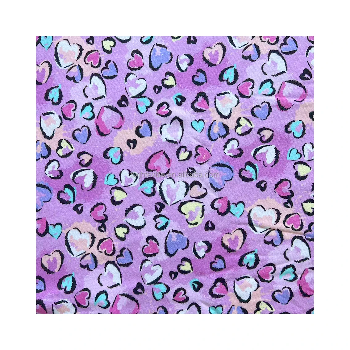 Custom Digital Printed soft thick 360GSM 100% Cotton fleece backed french terry fabric