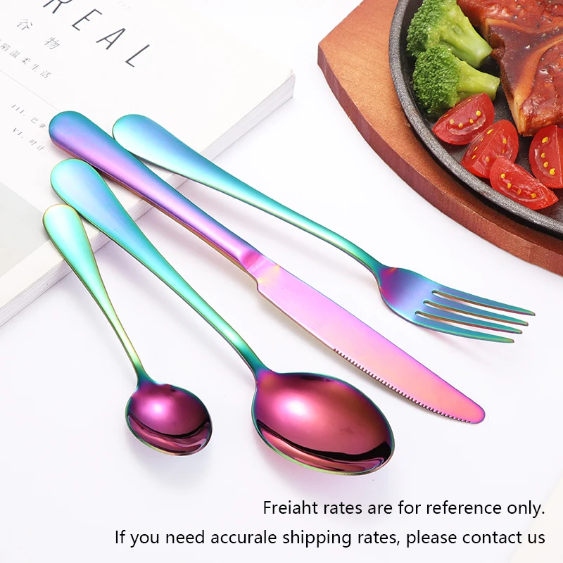 36 Pcs 1010 Gold Plated Cutlery Set With Wooden Box Stainless Steel Cutlery Set Spoon Knife Fork Set Modern Gold Flatware