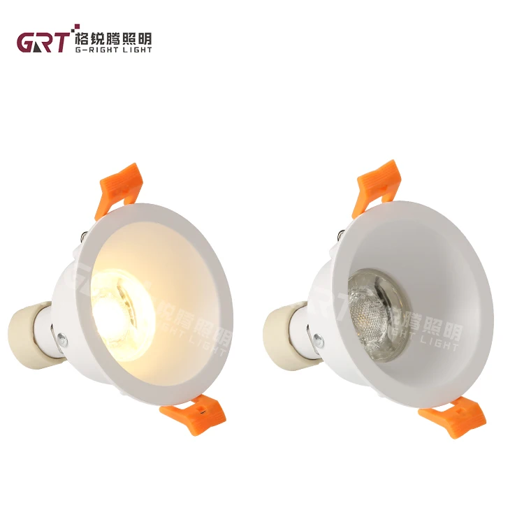 220V Anti Glare Round Indoor SMD Recessed Ceiling Downlight GU10 COB LED Down Light For Office