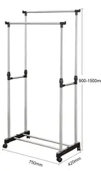 Double Pole Stainless Steel Hanging Clothes Drying Rack