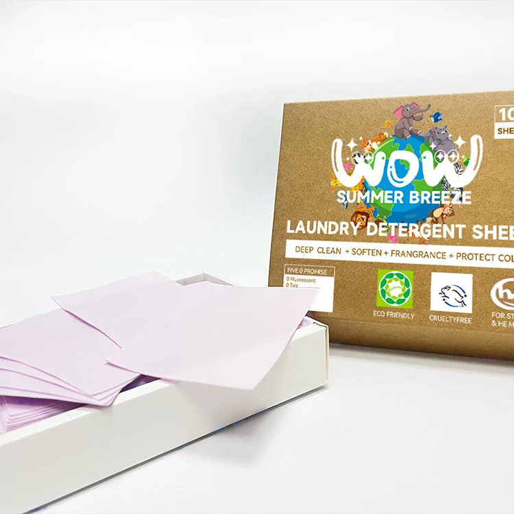 Wow Factory Price Laundry Detergent Eco Sheets Laundry Detergent Strips With High Quality