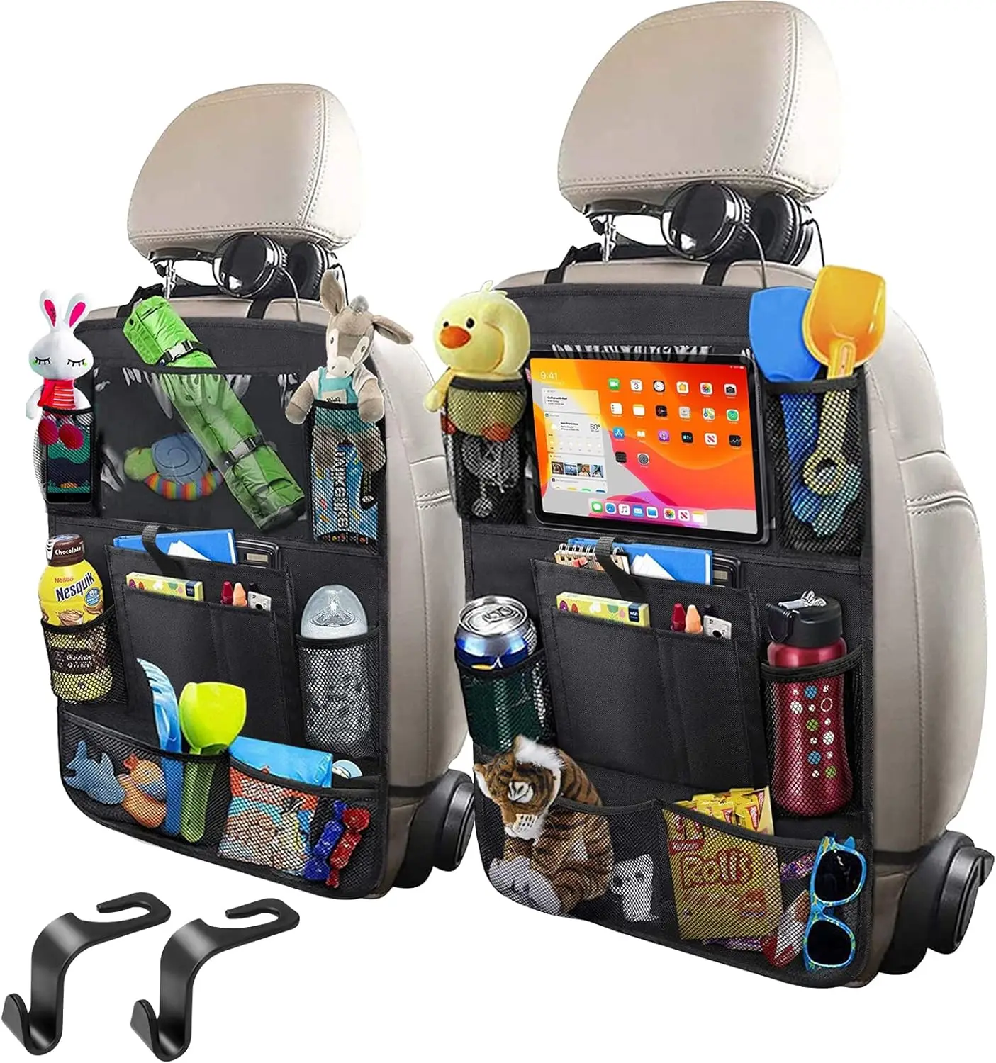 High Quality Car Backseat Organizer Car Organizers With Touch Screen Tablet