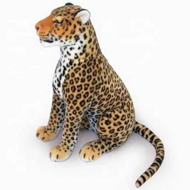 factory wholesale  plush snow leopard realistic sitting snow leopard plush toy