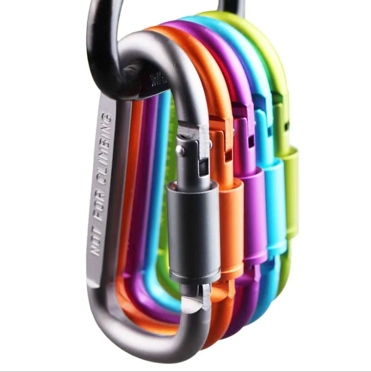 FashionMixed color lock Carabiner  Key Holder Mixed Colors Carabiner