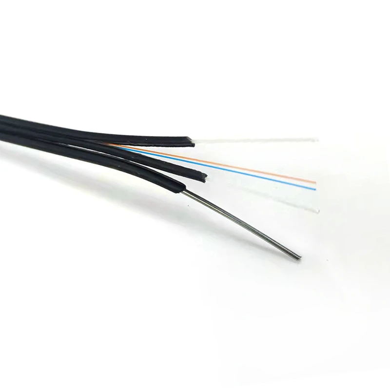 GJXFH in the access network with a black Lsoh Low Smoke Zero Halogen(LSZH) out sheath FTTH fiber optic drop cable for indoor
