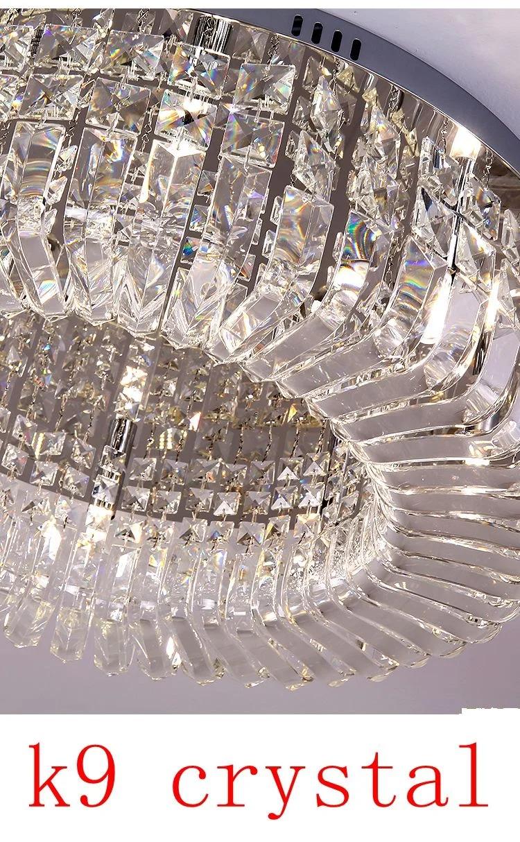  Crystal ceiling lamp light luxury small living room round simple modern led Nordic bedroom