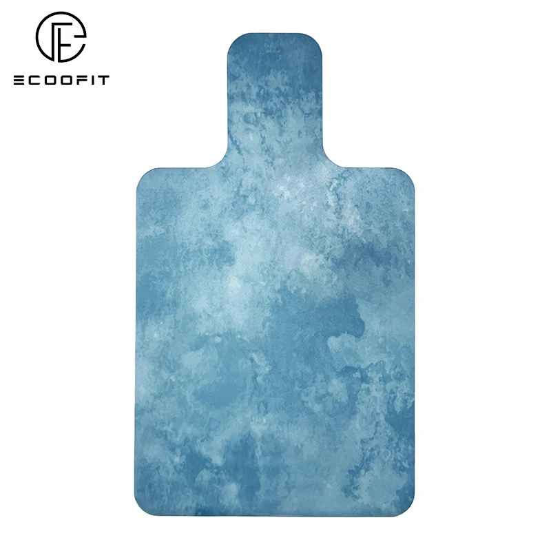 Watercolor Painting Pilates Core Soft Unique Design Custom Private Label Velvet Suede Rubber Pilates Reformer Mat With Bag