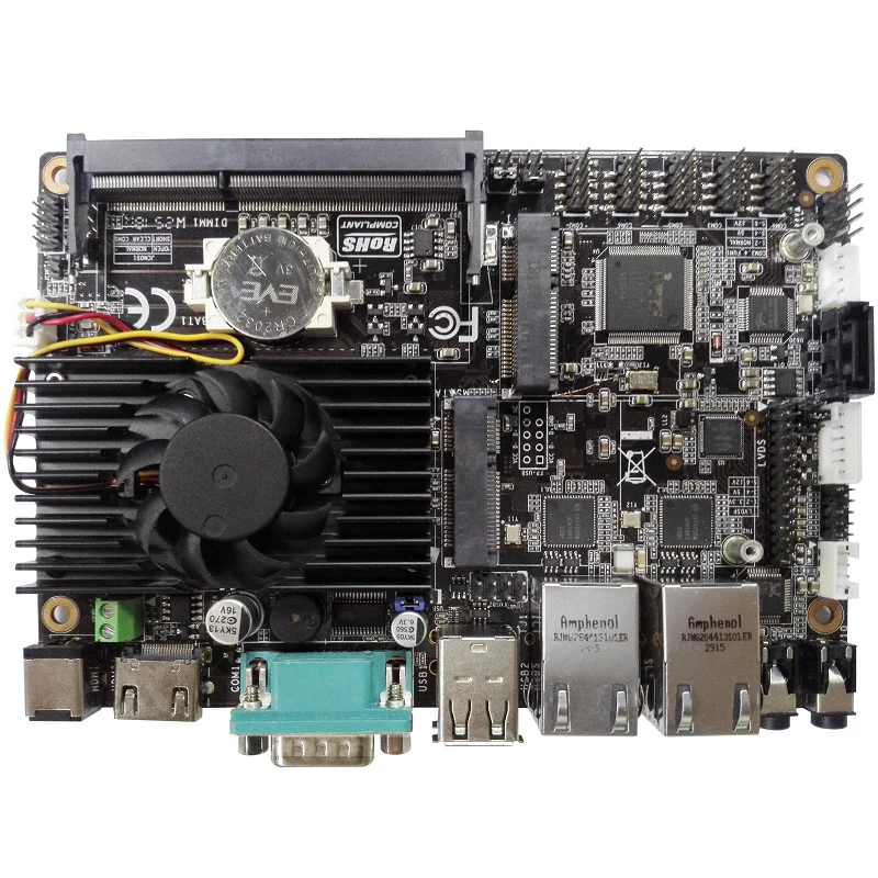 x86 single board computer motherboard Intel J1900 cpu combo with 6 COM Port
