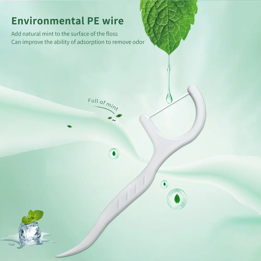 Discount Price Personalized OEM Eco Dental Floss Tooth Pick Oral Care 50pcs/box Dental Floss
