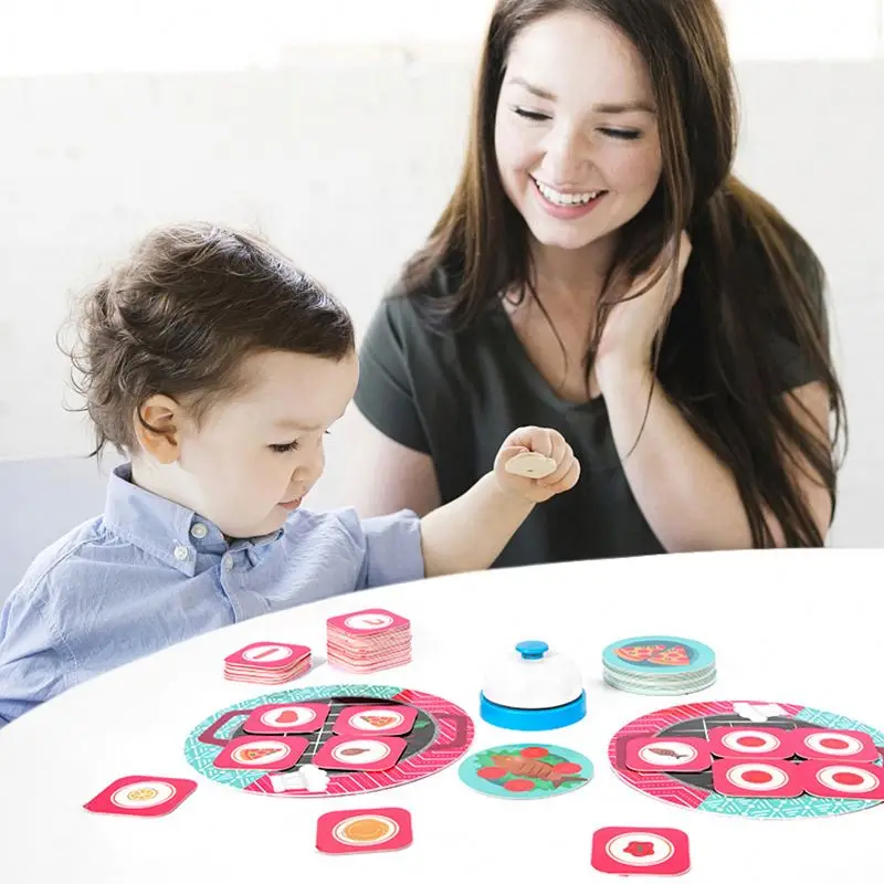 Kids creative puzzle games food cognition flash cards toy brain training early educational jigsaw puzzle learning toys wholesale