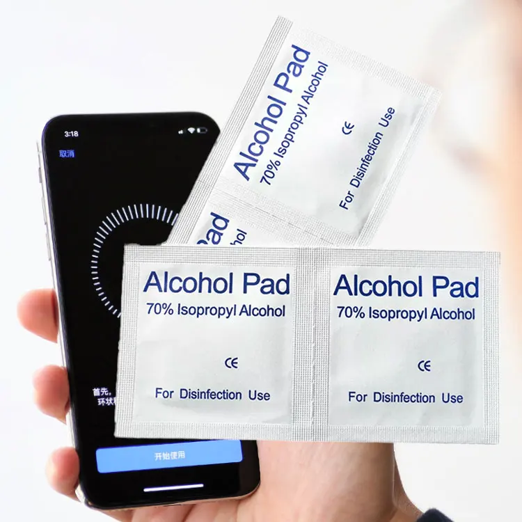 High Quality Multi-purpose Disposable Non-woven Cleaning Sterile Alcohol Pad